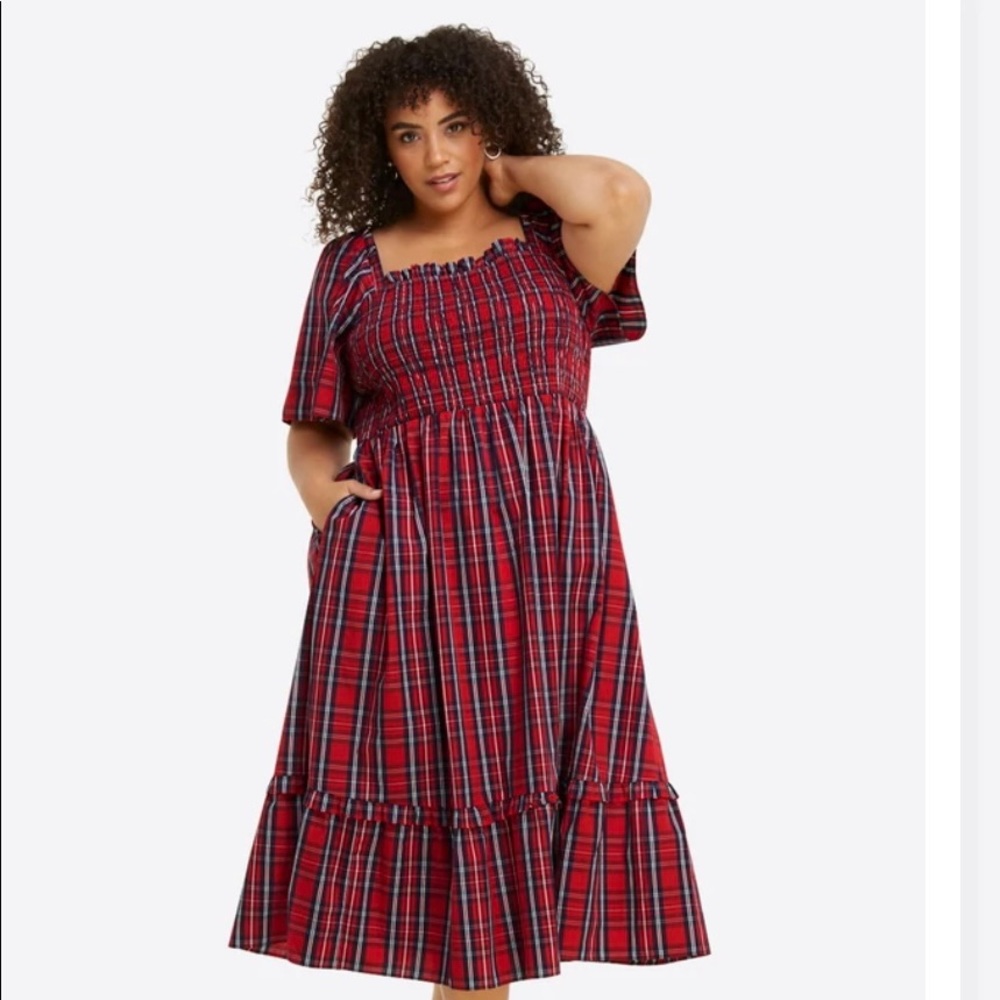 Draper James plaid dress